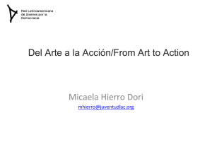 Del Arte a la Acción/From Art to Action Micaela Hierro Dori