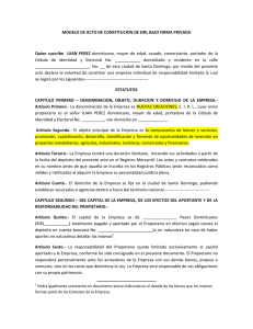 MODELO DE ACTO DE CONSTITUCION DE EIRL BAJO FIRMA