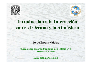Introducción a la Interacción entre el Océano y la Atmósfera
