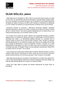OLGA GOLLEJ, piano - Centro Nacional de Difusión Musical