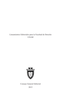 Lineamientos Editoriales para la Facultad de Derecho UNAM 2015
