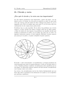 21. Círculo y recta - Instituto de Matemáticas | UNAM