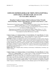 ESPECIES DEPREDADORAS DE TRIPS (THYSANOPTERA