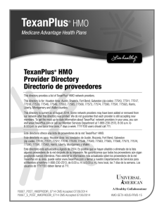 TexanPlus® HMO Provider Directory Directorio de proveedores