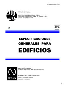 Especificaciones Generales para Edificios