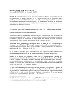 PRENDA INDUSTRIAL, REGULACIÓN Concepto 2008039228