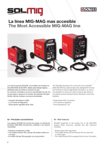 La linea MIG-MAG mas accesible The Most Accessible MIG