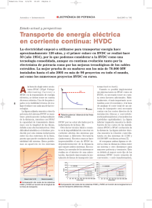 Transporte de energía eléctrica en corriente continua: HVDC