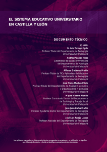 informe sobre el sistema educativo universitario en Castilla y León