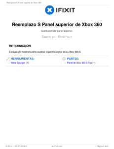 Reemplazo S Panel superior de Xbox 360