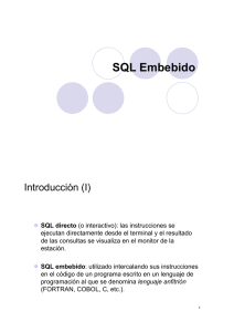 Pro*C (SQL embebido en C)