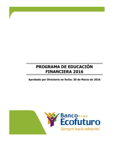 programa de educación financiera 2016