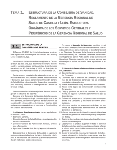 tema 1. estructura de la consejería de sanidad