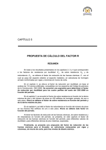 CAPÍTULO 5 PROPUESTA DE CÁLCULO DEL FACTOR R