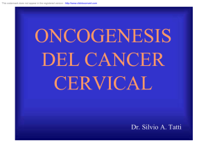 ONCOGENESIS DEL CANCER CERVICAL
