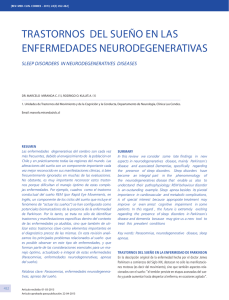 TrAsTornos del sueño en lAs enfermedAdes neurodegenerATivAs