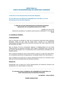Convenio de sede entre el Gobierno de Costa Rica y la Corte