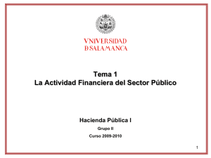 La actividad financiera del sector público
