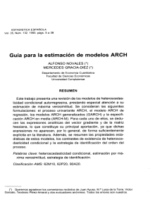 Guía para la estimación de modelos ARCH