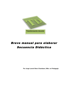 Breve manual para elaborar Secuencia Didáctica