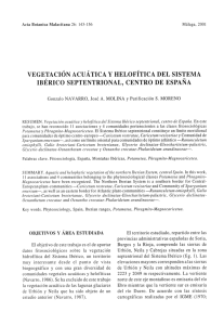 Vegetación acuática y helofitica del Sistema Ibérico septentrional