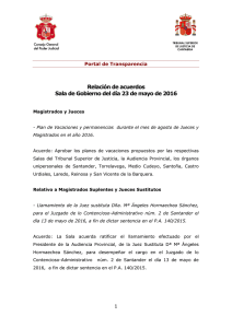 Acuerdos de la Sala Gobierno del TSJ de Cantabria