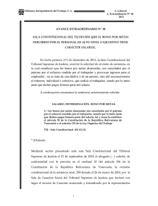 la cual estableció que los bonos por metas alcanzadas - Juris-Line