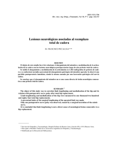Lesiones neurológicas asociadas al reemplazo total de cadera