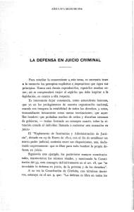 la defensa en juicio criminal - Revistas de la Universidad Nacional