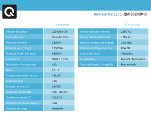 Inversor Cargador QM-3324SP-C Inversor Cargador