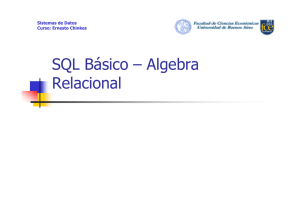 SQL Básico – Algebra Relacional