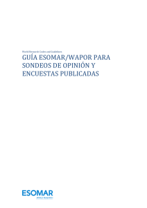 Guía ESOMAR/WAPOR para sondeos de opinión y