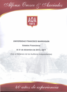Informe 2012 - Universidad Francisco Marroquín