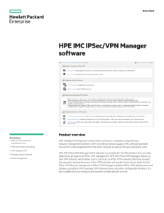 HPE IMC IPSec/VPN Manager software data sheet