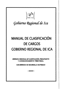 manual de clasificación de cargos gobierno reg1onal de ica