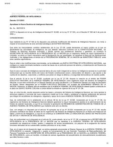 AGENCIA FEDERAL DE INTELIGENCIA Decreto 1311/2015