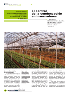 artículo revista El control de la condensación en invernaderos
