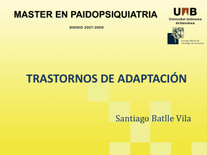 TRASTORNOS DE ADAPTACIÓN