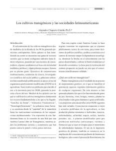 Los cultivos transgénicos y las sociedades latinoamericanas