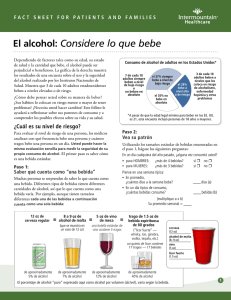 El alcohol: Considere lo que bebe