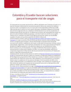 Colombia y Ecuador buscan soluciones para el transporte vial de