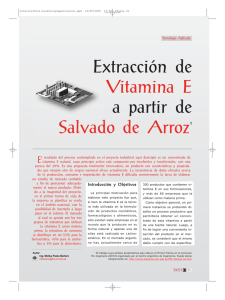 Extracción de Vitamina E a partir de Salvado de Arroz1