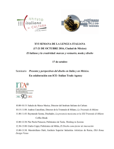 XVI SEMANA DE LA LENGUA ITALIANA - Ambasciata d`Italia