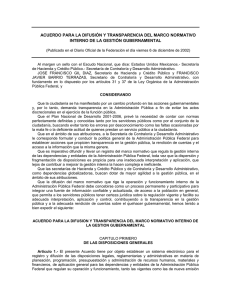 acuerdo para la difusión y transparencia del marco normativo