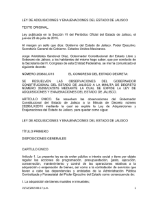 Ley de Adquisiciones del Estado de Jalisco