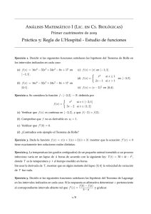 Análisis Matemático I (Lic. en Cs. Biológicas) Práctica 5: Regla de L