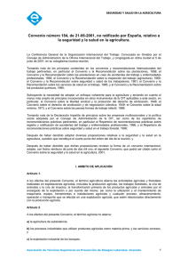 Convenio número 184, de 21-06-2001, no ratificado por España