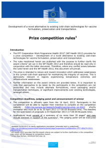 Prize competition rules1