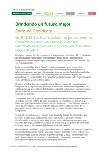 Brindando un futuro mejor - Informe de Sostenibilidad Heineken 2013