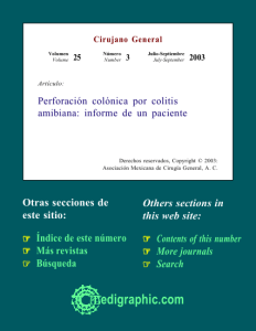 Perforación colónica por colitis amibiana: informe